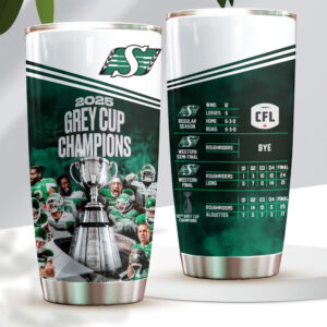 Saskatchewan Roughriders 2025 Grey Cup Champions Tumbler Cup - HOATT14772