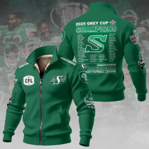 Saskatchewan Roughriders Thick Knit Fleece Jacket - GNE4686