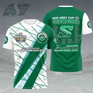 Saskatchewan Roughriders 2025 Grey Cup Champions 3D Apparel - HOATT14768