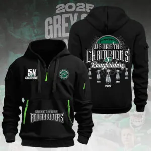 Saskatchewan Roughriders 2D Quarter Zip Hoodie - TMTHU2359