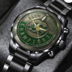 Saskatchewan Roughriders Black Stainless Steel Watch – TMTHU2285