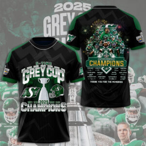 Saskatchewan Roughriders 2025 Champions 3D Apparel - TMTHU2254