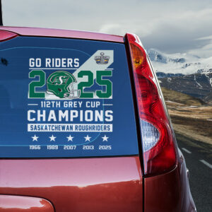 Saskatchewan Roughriders 2025 Grey Cup Champions 3D Car Sticker - TANTN18842