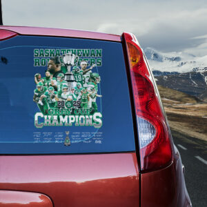 Saskatchewan Roughriders 2025 Grey Cup Champions 3D Car Sticker - TANTN18844
