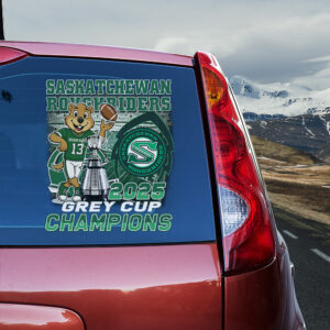 Saskatchewan Roughriders 2025 Grey Cup Champions 3D Car Sticker - TANTN18845
