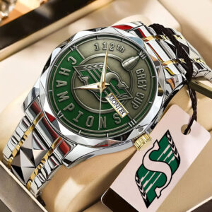 Saskatchewan Roughriders 2025 Grey Cup Champions Alloy Luxury Quartz Watch - TMTHU2240