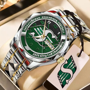 Saskatchewan Roughriders 2025 Grey Cup Champions Alloy Luxury Quartz Watch - TTMTHU2348