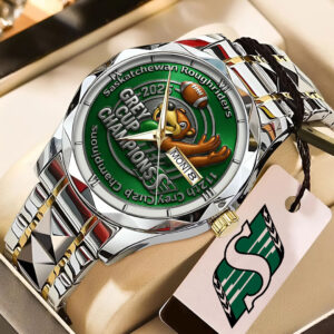 Saskatchewan Roughriders 2025 Grey Cup Champions Alloy Luxury Quartz Watch - TMTHU2248