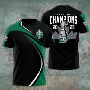 Saskatchewan Roughriders 2025 Grey Cup Champions 3D Apparel - TANTN18907
