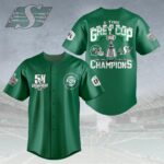 Saskatchewan Roughriders 2025 Grey Cup Champions Baseball Jersey – HOATT14755