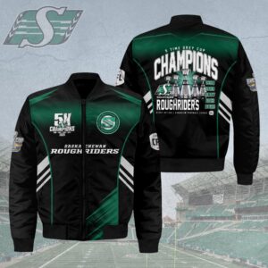 Saskatchewan Roughriders 2025 Grey Cup Champions 3D Bomber Jacket - HOATT14803