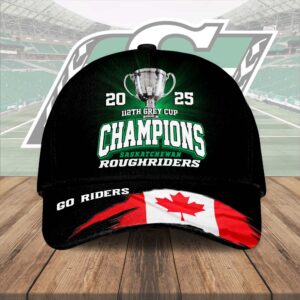 Saskatchewan Roughriders 2025 Grey Cup Champions Classic Cap - HOATT14723