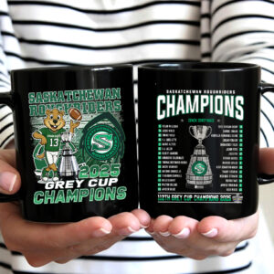 Saskatchewan Roughriders 2025 Grey Cup Champions Ceramic Mug - TANTN18875