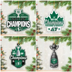 4PCS Saskatchewan Roughriders 2025 Grey Cup Champions Custom Shape 2-Side Printed Acrylic Ornament – TANTN18881