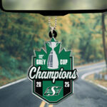 Saskatchewan Roughriders 2025 Grey Cup Champions Custom shape 2-sided Acrylic Car Ornament – TANTN18882