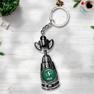 Saskatchewan Roughriders 2025 Grey Cup Champions Custom Shape 2-sided Keychain - TANTN18885