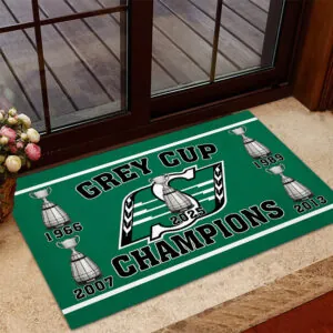 Saskatchewan Roughriders 2025 Grey Cup Champions Doormat - TANTN18839