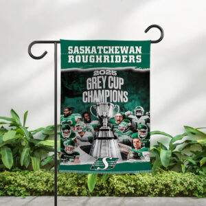 Saskatchewan Roughriders 2025 Grey Cup Champions Double-side Garden Flag - TMTHU2251