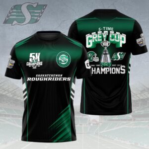 Saskatchewan Roughriders 2025 Grey Cup Champions 3D Apparel - HOATT14802