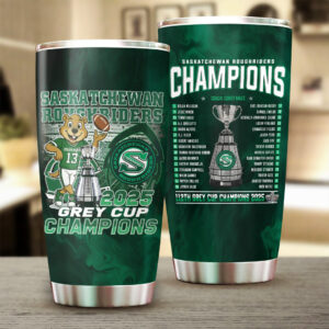 Saskatchewan Roughriders 2025 Grey Cup Champions Tumbler Cup - TANTN18824
