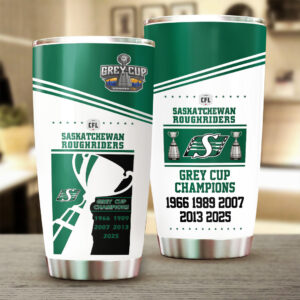 Saskatchewan Roughriders 2025 Grey Cup Champions Tumbler Cup - TANTN18880