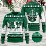 Saskatchewan Roughriders 2025 Grey Cup Champions Ugly Sweater – TANTN18942