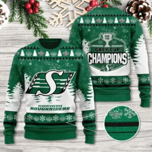Saskatchewan Roughriders 2025 Grey Cup Champions Ugly Sweater - TANTN18970