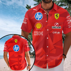 Scuderia Ferrari x Las Vegas Short Sleeve Button-Down Shirt – TANTN18731