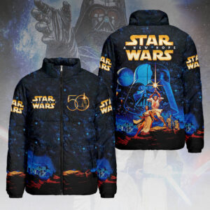 Star Wars 3D Stand Collar Puffer Jacket - HOATT14293