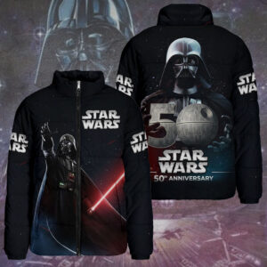 Star Wars 50th Anniversary 3D Stand Collar Puffer Jacket - TMTHU2075