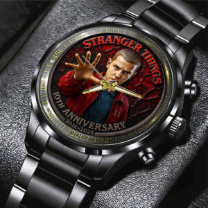 Stranger Things 10th Anniversary Black Stainless Steel Watch - MAITM13904