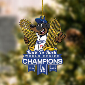 Los Angeles Dodgers World Series 2025 Custom Shape 2-sided Acrylic Ornament – TANTN18052