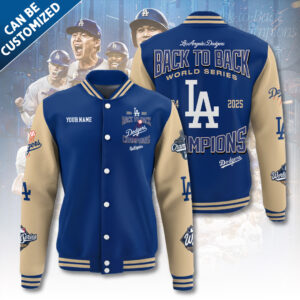 Personalized Los Angeles Dodgers World Series 2025 Varsity Jacket - TANTN18079