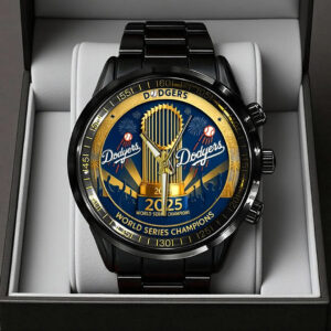 Los Angeles Dodgers World Series 2025 Black Stainless Steel Watch - TANTN18083