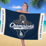 Los Angeles Dodgers World Series 2025 Rectangle Beach Towel - TANTN18178