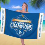 Los Angeles Dodgers World Series 2025 Rectangle Beach Towel - TANTN18179