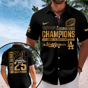 Los Angeles Dodgers World Series 2025 Short Sleeve Button-Down Shirt - TANTN18184