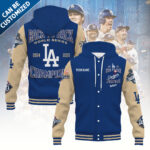 Personalized Los Angeles Dodgers World Series 2025 Hooded Baseball Jacket - TANTN18220