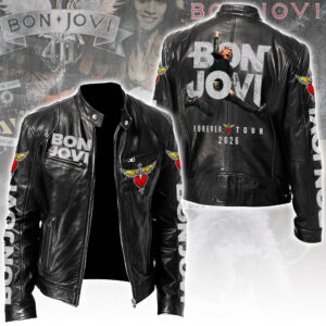 Bon Jovi Motorcycle Leather Jacket - TANTN18361