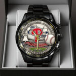 Philadelphia Phillies 142nd Anniversary Black Stainless Steel Watch - TANTN18481