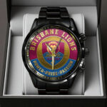 Brisbane Lions Black Stainless Steel Watch - TANTN18626