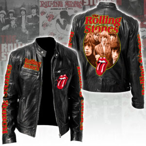 The Rolling Stones Motorcycle Leather Jacket - TANTN18695