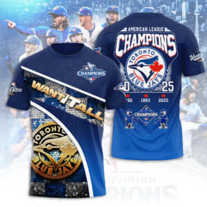 Toronto Blue Jays WinCraft 2025 American League Champions 3D Apparel – TANTN18714