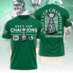 Saskatchewan Roughriders 2025 Grey Cup Champions 3D Apparel – TANTN18826