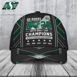 Saskatchewan Roughriders 2025 Grey Cup Champions Classic Cap - TANTN18849