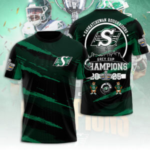 Saskatchewan Roughriders 2025 Grey Cup Champions 3D Apparel - TANTN18834