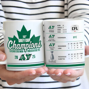 Saskatchewan Roughriders 2025 Grey Cup Champions Ceramic Mug - TANTN18889