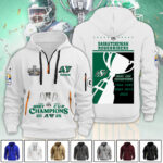 Saskatchewan Roughriders 2025 Grey Cup Champions 2D Quarter Zip Hoodie – TANTN18910
