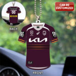Personalized Brisbane Broncos 2026 Custom shape 2-sided Acrylic Car Ornament - TANTN18936