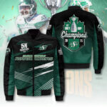 Saskatchewan Roughriders 2025 Grey Cup Champions 3D Bomber Jacket – TANTN18980